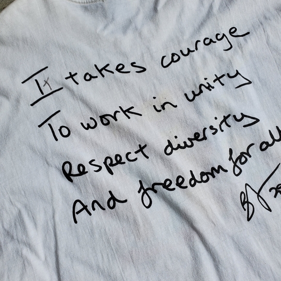 Signed 2001 Brian Joseph Artist Unity Courage Freedom Diversity XL Shirt bydee - Picture 5 of 8